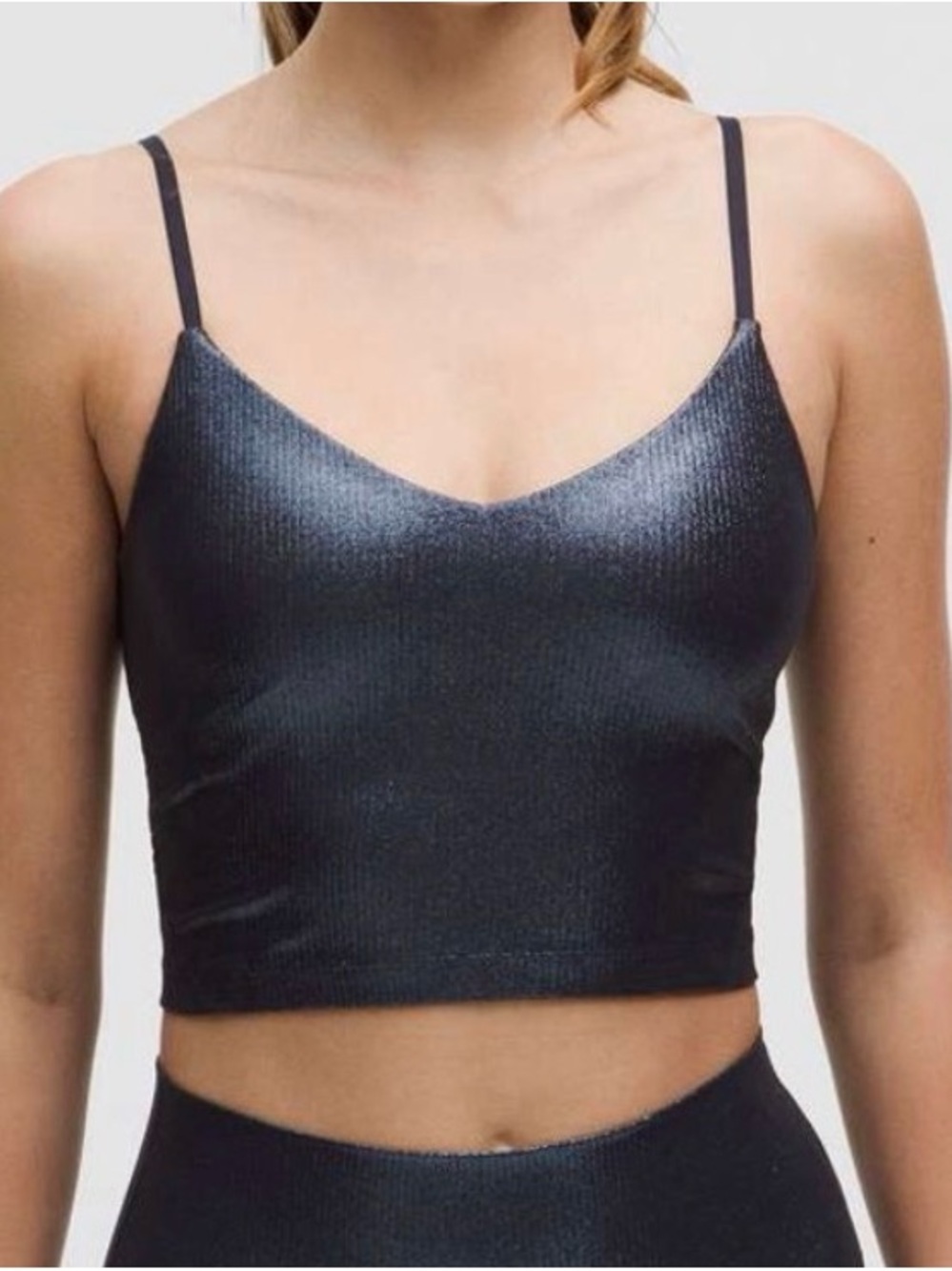 NWT RARE Lululemon Align Ribbed Crop Cami Tank Shine A/B Cup Hard to Find